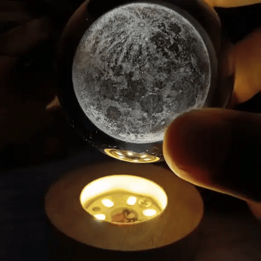 LAMPARA LUNA LLENA 3D FLOTANTE